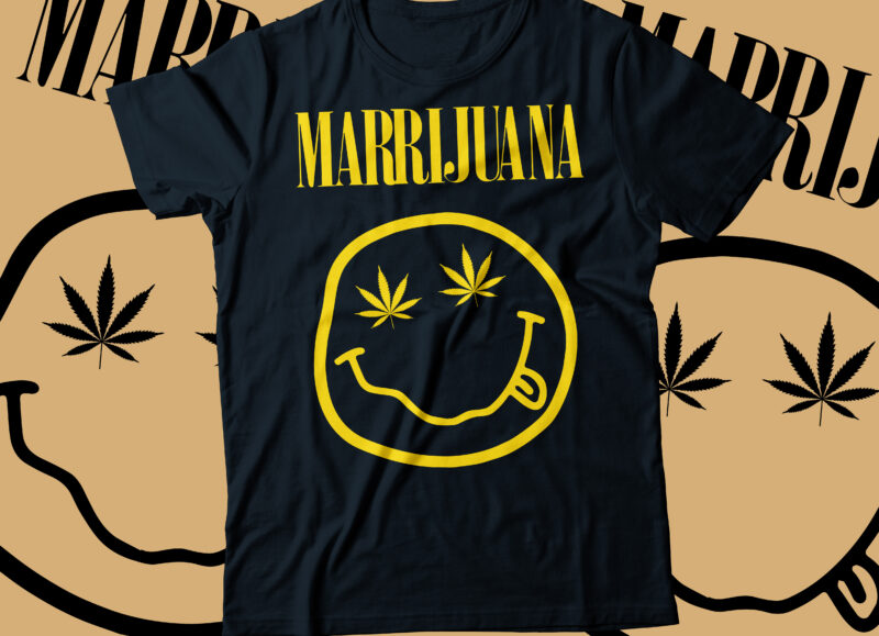nirvana replica t-shirt design typography marihuana