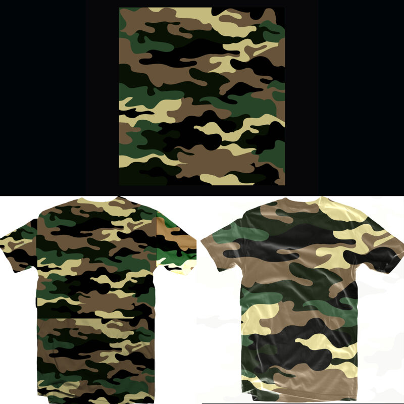 Military Patterns vector, Hunting Camouflage Svg, Army Green Camouflage, Camouflage t shirt design
