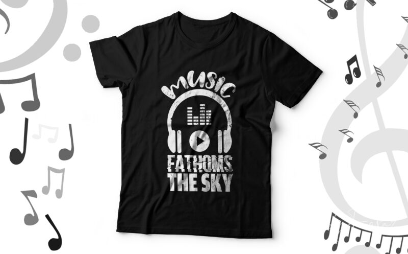 Music T shirt design for sale