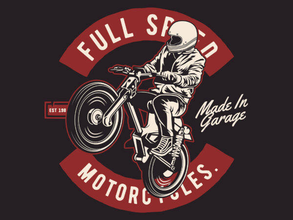 Motorcycle rider t-shirt design