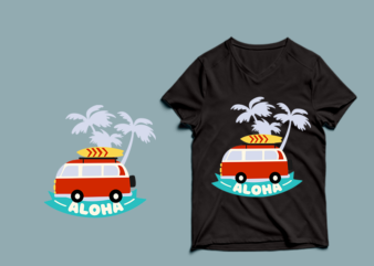 Aloha Summer t shirt design , summer svg, summer png, summer eps, summer design bundle, beach t shirt , beach shirt svg, summer print png, summer t shirt designs bundle