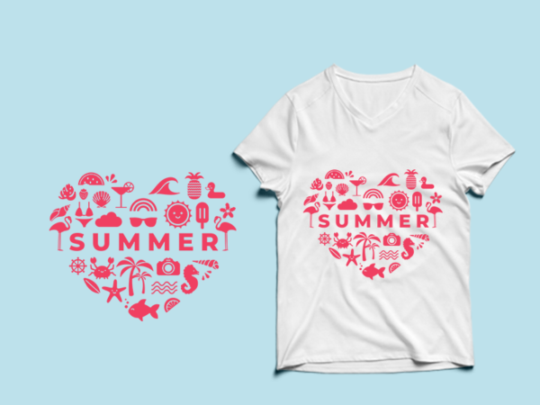 Download Summer Love T Shirt Design Summer Svg Summer Png Summer Eps Summer Design Bundle Beach T