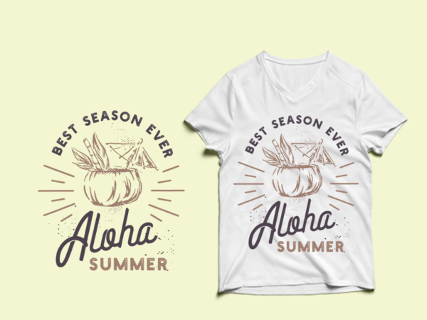 Download Aloha Summer T Shirt Design Summer Svg Summer Png Summer Eps Summer Design Bundle Beach T