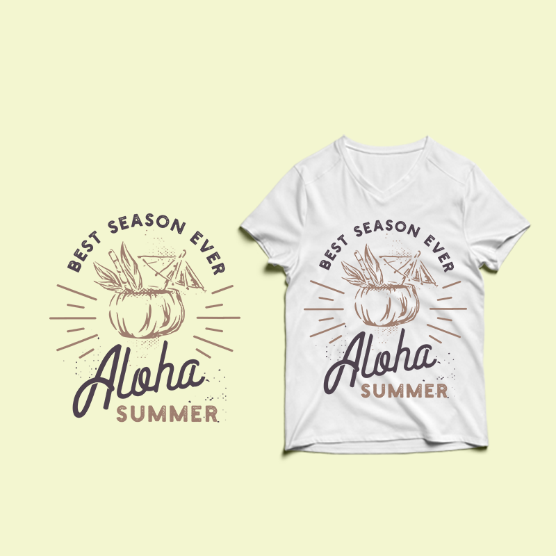 Download Aloha Summer T Shirt Design Summer Svg Summer Png Summer Eps Summer Design Bundle Beach T