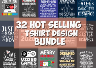 32 t shirt designs bundle hot selling mixed niche