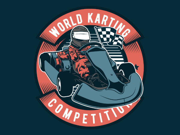 Go kart t-shirt design