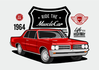 Muscle Car – Pontiac GTO t shirt designs for sale