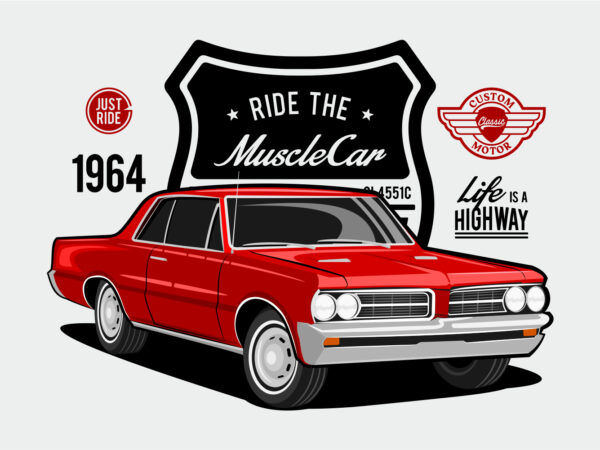 Muscle car – pontiac gto t shirt designs for sale