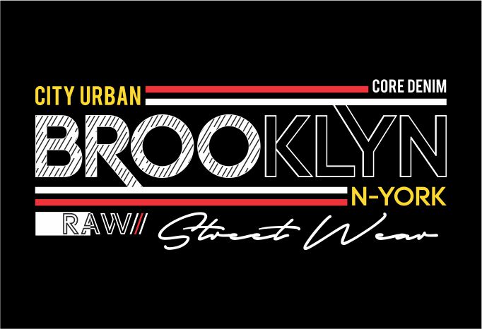 Brooklyn New York City t shirt designs element,typographic