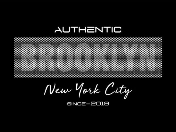 Brooklyn new york city urban t shirt design graphic, vector, illustration lettering typography