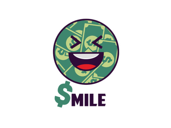 Money smile t shirt designs for sale