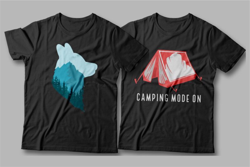 Camping t shirt designs bundle, Camping slogan t shirt design, Adventure t shirt design, Campfire t shirt design, Hiking t shirt design, t shirt designs for POD, Backpack t shirt, Vector t shirt design, t shirt design for camping, summer t shirt design