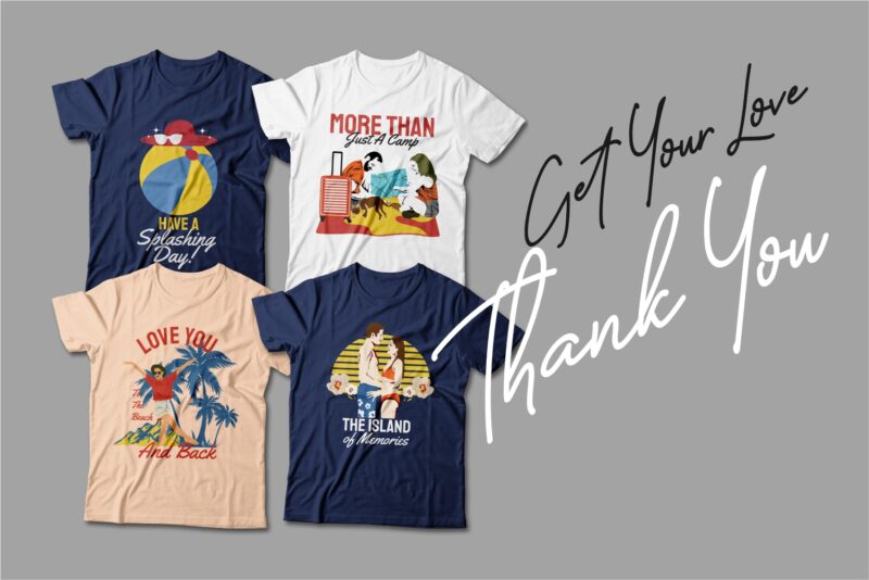 t-shirt vector Summer t-shirt designs bundle, Surfing t shirt design, Paradise t shirt design, Beach t shirt design, Beach, Tropical, Vocation, Holiday