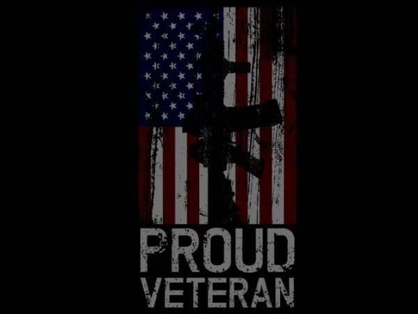 Proud veteran t shirt illustration