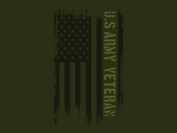 U.s army veteran t shirt vector graphic