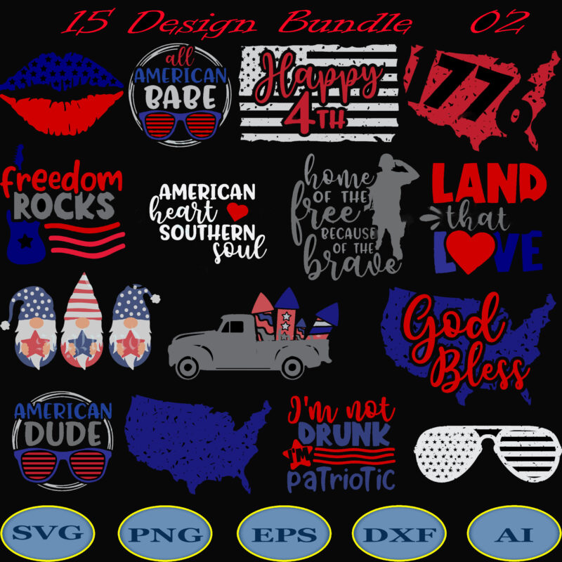 4th Of July SVG 45 Bundle, 4th Of July bundle, Bundle 4th Of July, 4th Of July bundles, 4th Of July SVG, Fourth of July