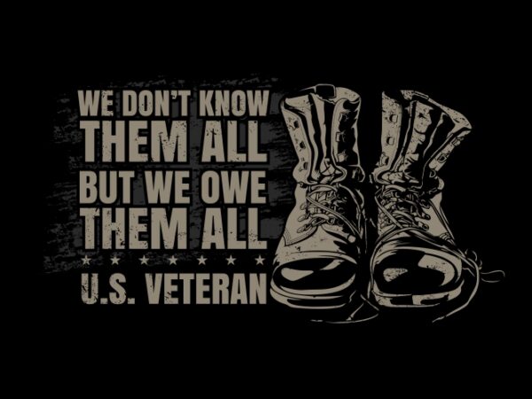 U.s veteran t shirt vector graphic