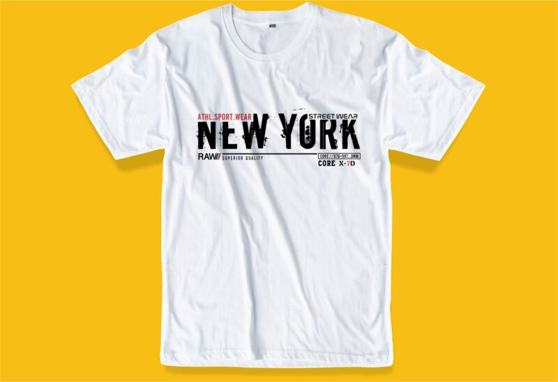 new york city urban t shirt design graphic, vector, illustration lettering typography