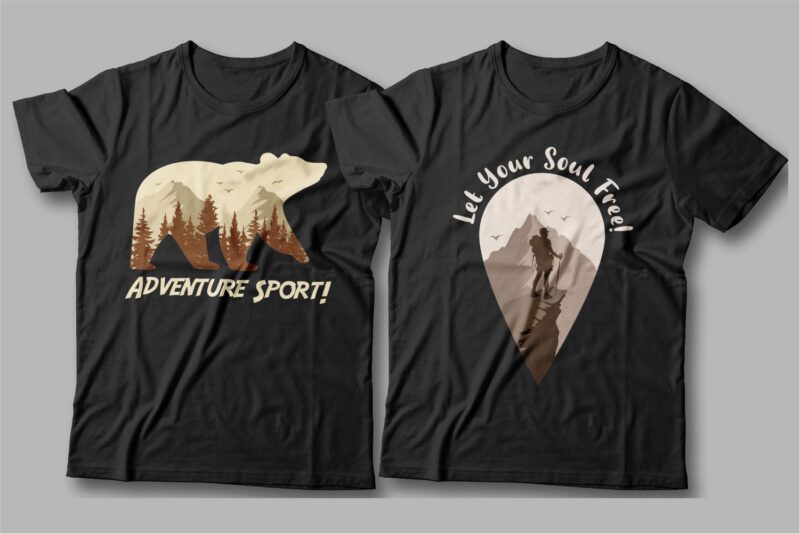 Camping t shirt designs bundle, Camping slogan t shirt design, Adventure t shirt design, Campfire t shirt design, Hiking t shirt design, t shirt designs for POD, Backpack t shirt, Vector t shirt design, t shirt design for camping, summer t shirt design