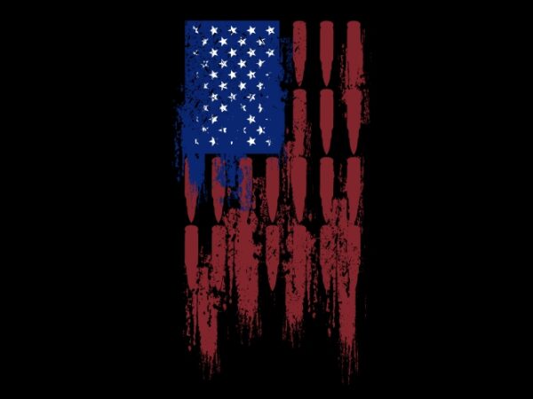 Bullet flag t shirt template