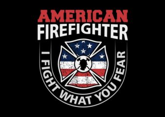 American Firefighter t shirt vector