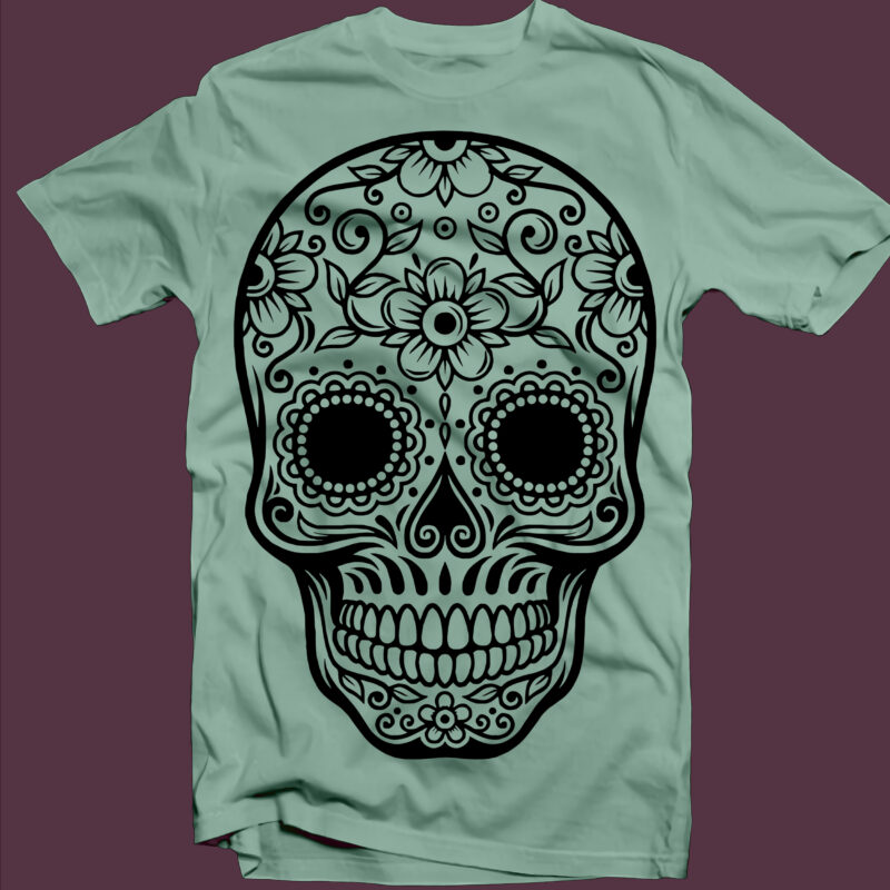 Skull SVG 9 Bundle, Bundle Skull, Skull Bundle, Skull Svg, Sugar Skull Svg, Skull t shirt design