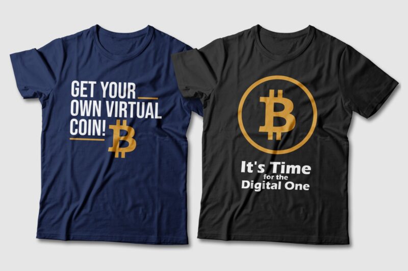 Bitcoin t-shirt designs. Bitcoin slogans. Investor t-shirt design. Bitcoin new currency t shirt design. Bitcoin t shirt design bundle pack collection. Finance innovation t shirt