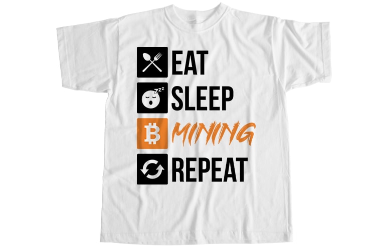 54 bitcoin, 54 bitcoin digital currency T-Shirt Design Bundle