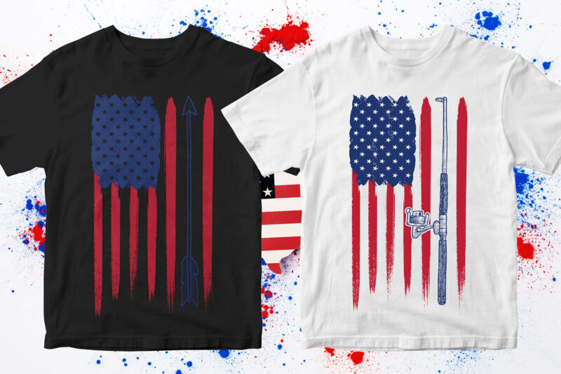 50 Editable 4th of July USA American Independence Day T-shirt Designs ...