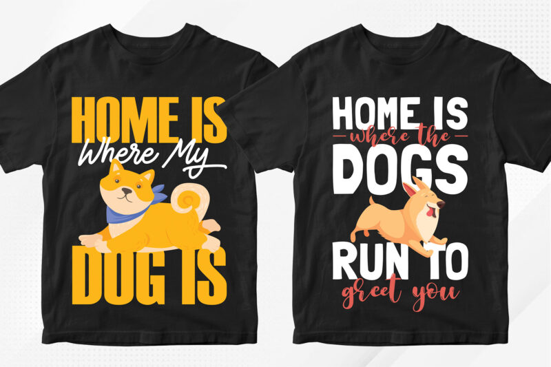 t-shirt vector Dog T-shirt Designs Bundle - 50 Editable Dog Vector T shirt Designs Bundle