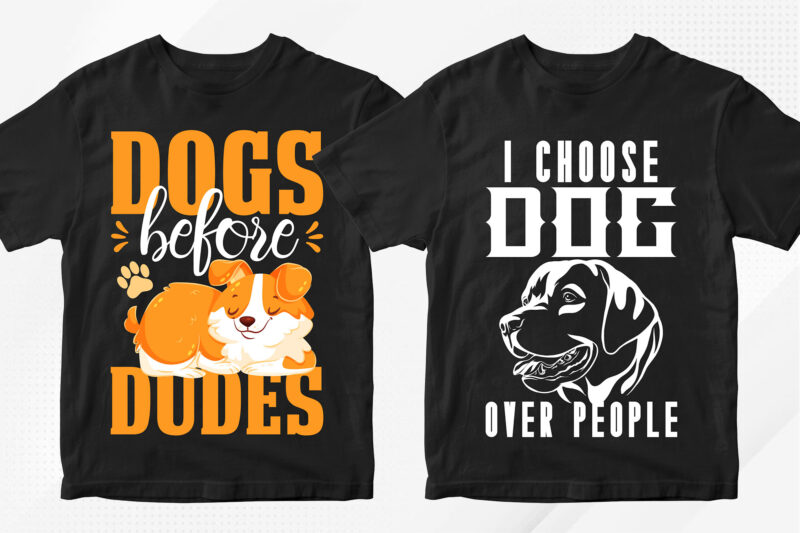 t-shirt vector Dog T-shirt Designs Bundle - 50 Editable Dog Vector T shirt Designs Bundle