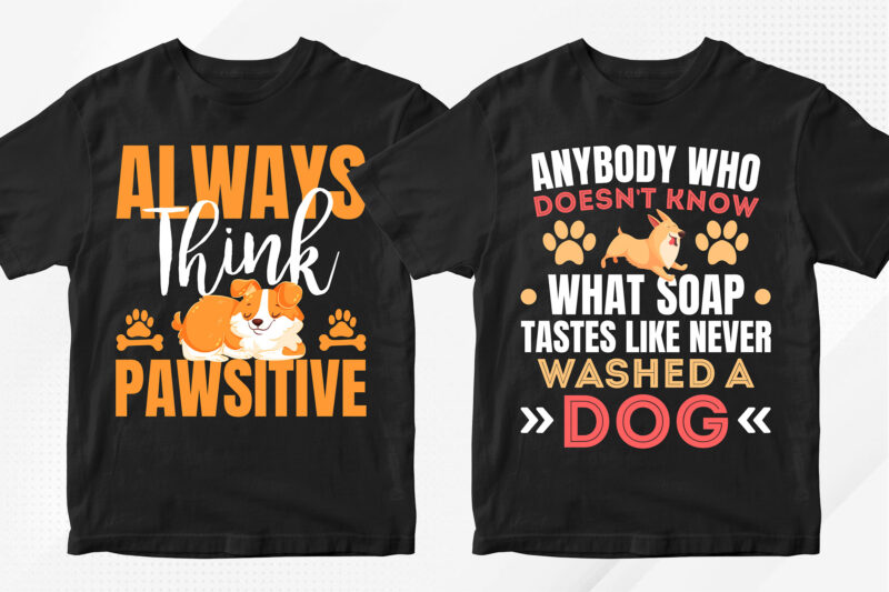 t-shirt vector Dog T-shirt Designs Bundle - 50 Editable Dog Vector T shirt Designs Bundle