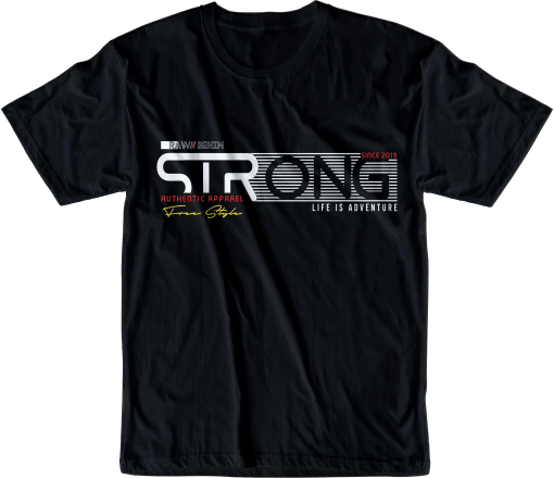 strong street style t shirt design graphic, vector, illustration ...