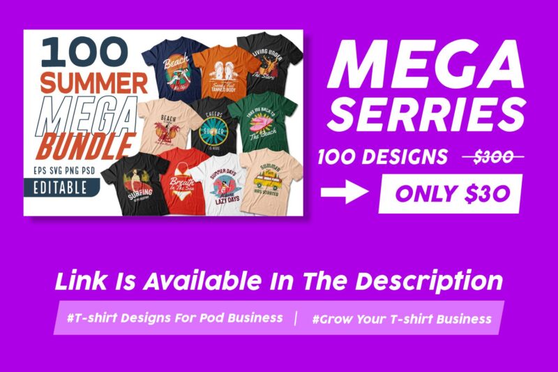 Summer theme t-shirt design bundle, beach t shirt design collection, surf and paradise t shirt design vector pack #3, summer t shirt design mini bundle