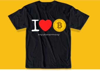 BITCOIN CRYPTO t shirt design SVG, cryptocurrency, typography graphic, vector, illustration lettering
