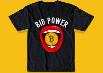 BITCOIN CRYPTO BTC t shirt design SVG, cryptocurrency, typography graphic, vector, illustration lettering