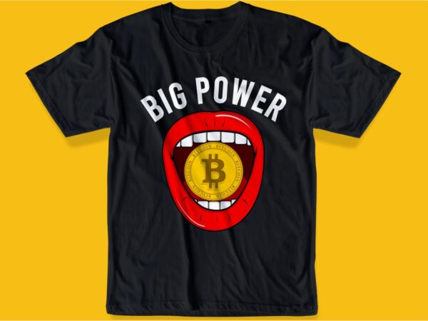 Bitcoin crypto btc t shirt design svg, cryptocurrency, typography graphic, vector, illustration lettering