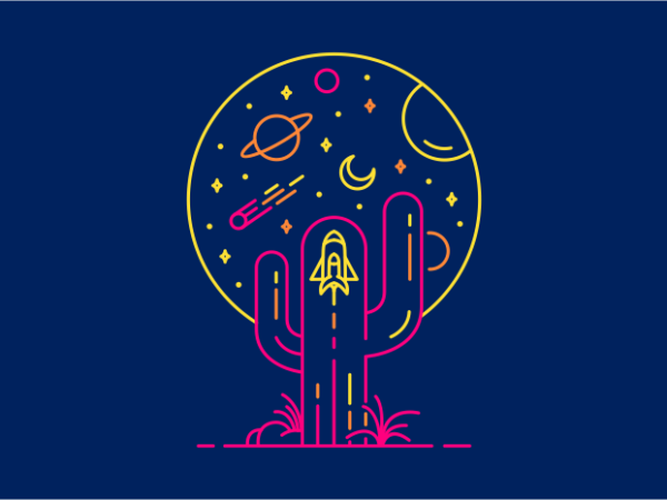 Rocket journey into space 2 t shirt design online