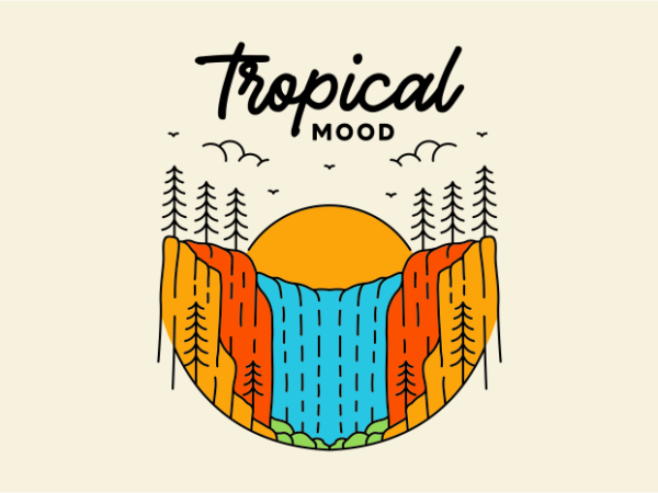 Tropical mood 1 t shirt designs for sale