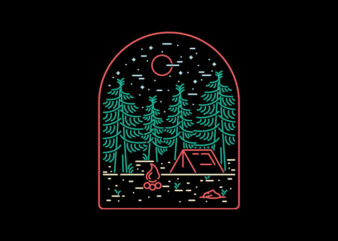 Camping t shirt vector file