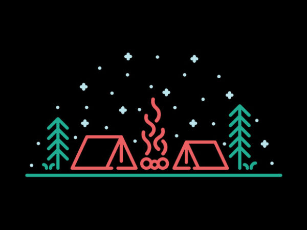 Camping t shirt vector file