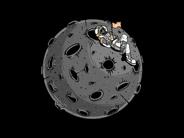 Chill astronaut t shirt vector file