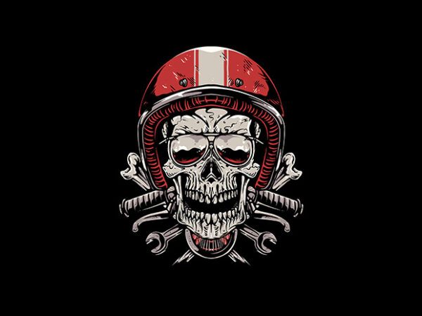 Skull biker t shirt template vector
