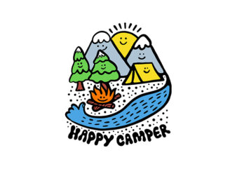 Happy Camper graphic t shirt