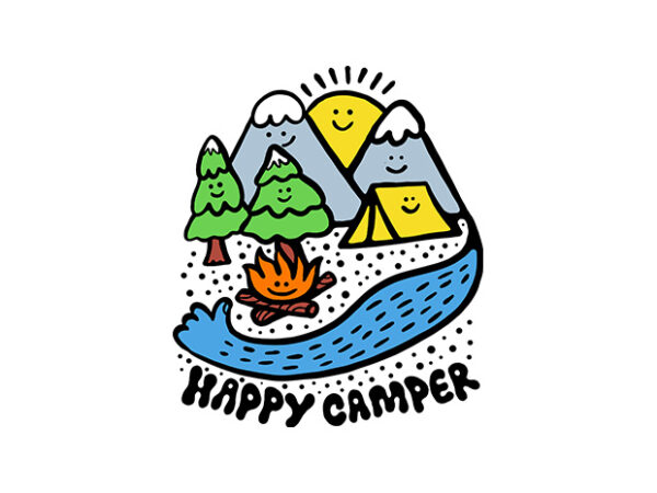 Happy camper graphic t shirt