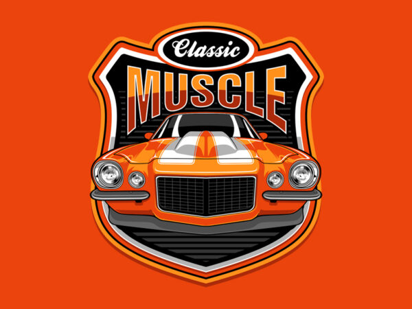 Classic muscle t shirt vector file