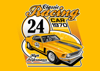CLASSIC RACING CAR t shirt vector file