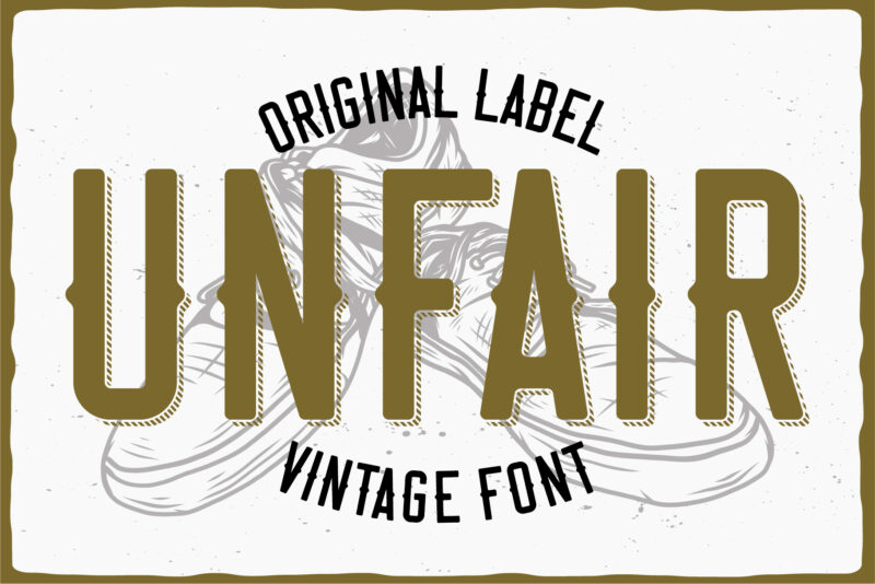 Unfair Font and T-shirts bundle