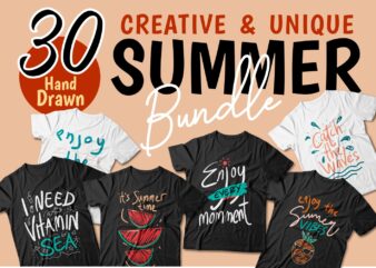 Summer beach graphic t shirt design bundle. Funny and creative summer quotes for t-shirt design. Summer t shirt. Beach t shirt. t shirt design bundle pack collection. summer vector t shirt design