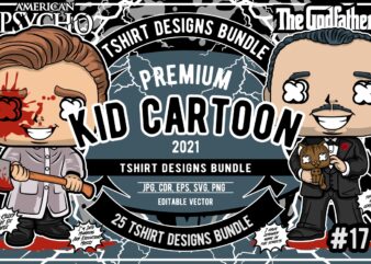 25 Kid Cartoon Tshirt Designs Bundle #17